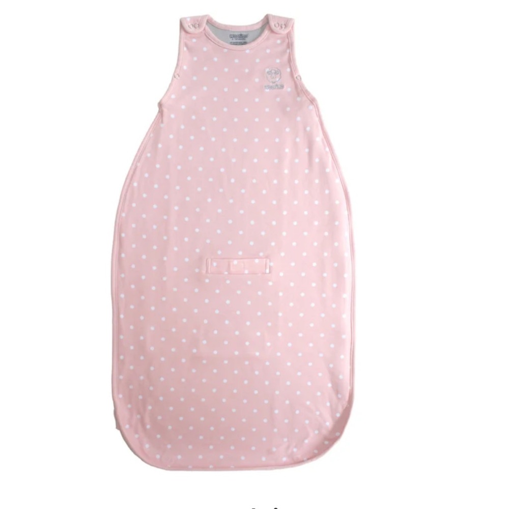 Woolino 4 Seasons Ultimate Baby Sleep Sack - Rose (Pink Polka Dot)